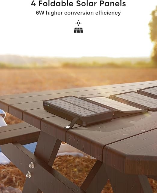 Зовнішній акумулятор з 4 сонячними панелями 18 Вт 3